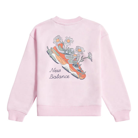New Balance Girls' Flower Shoe Graphic Crew-2
