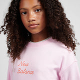 New Balance Girls' Flower Shoe Graphic Crew-10