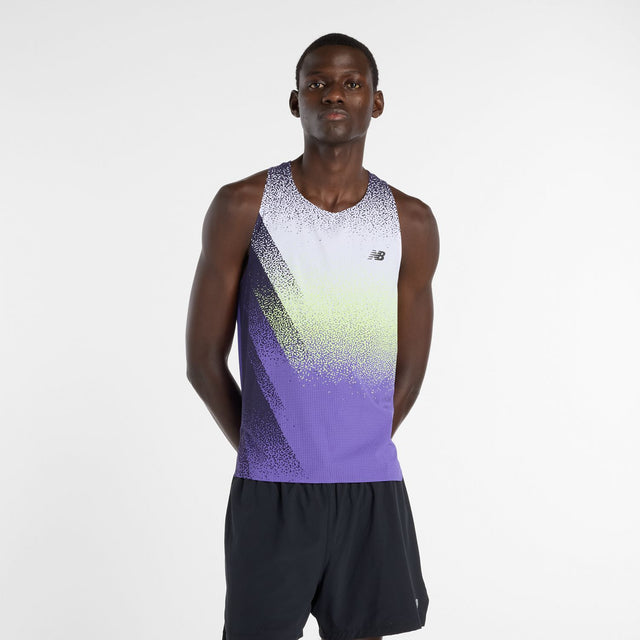 New Balance Men's Race Day Ultra Light Printed Singlet-1