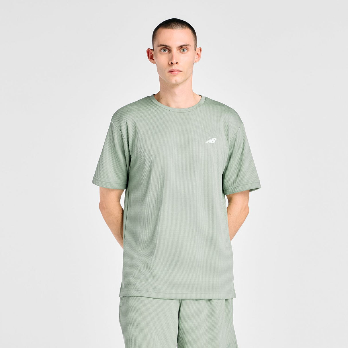 New Balance Men's Textured Check T-Shirt-1