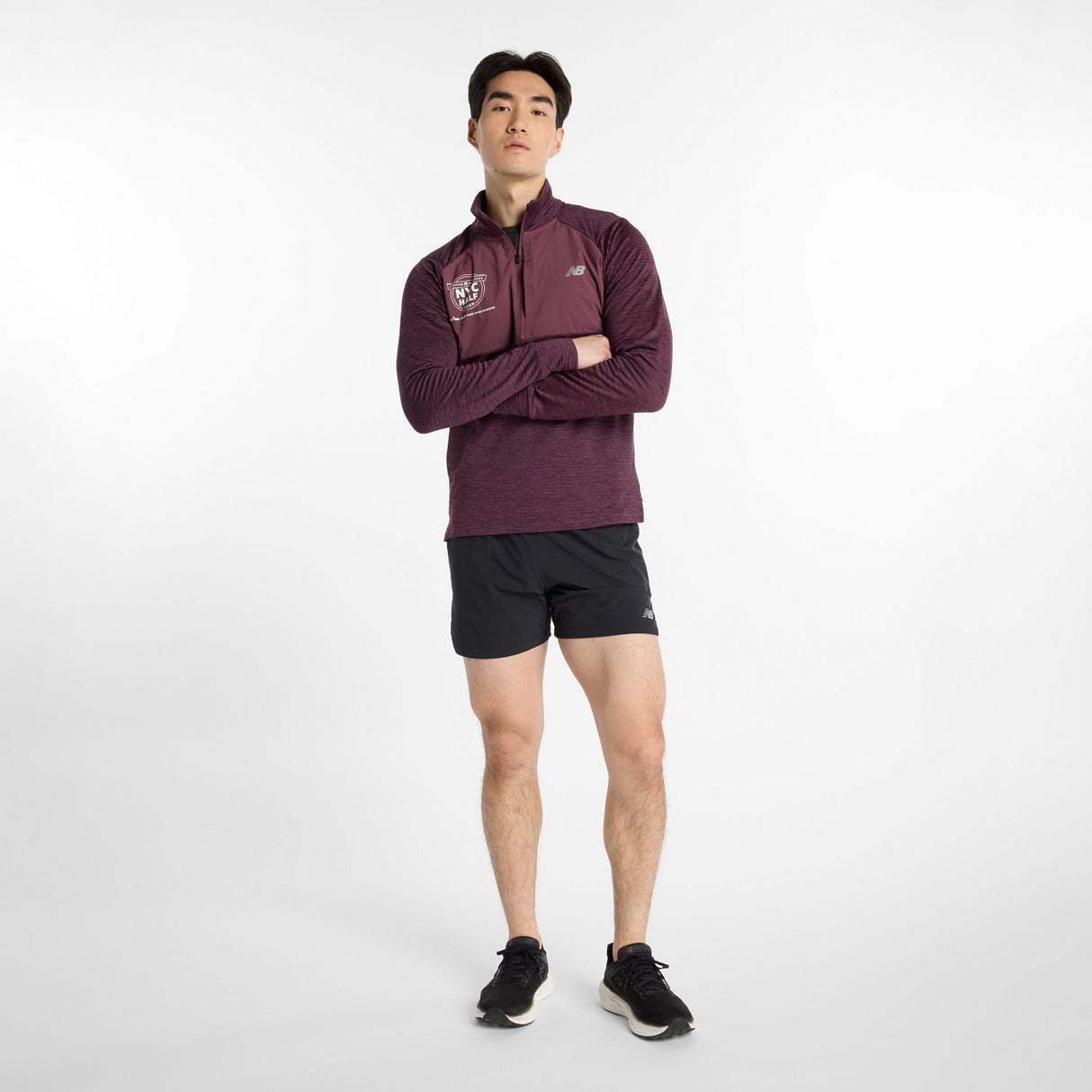 New Balance Men's United Airlines NYC Half Athletics Heat Grid 1/2 Zip-1