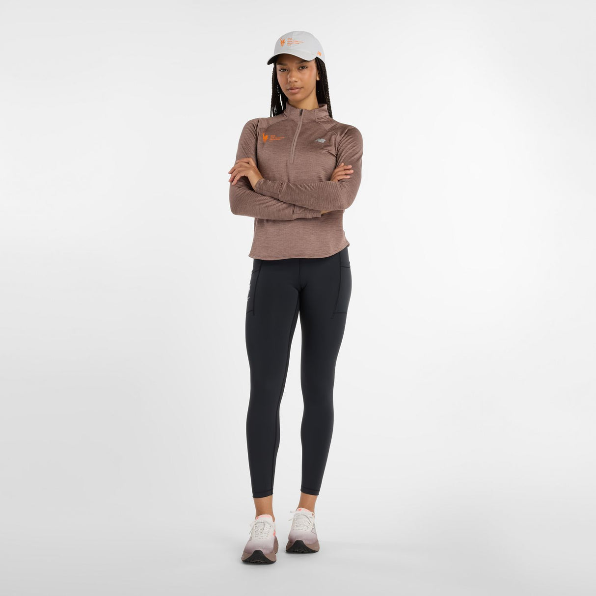 New Balance Women's NYC Marathon NB Sleek Pocket High Rise Leggings 25-1