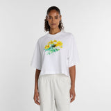 New Balance Women's Watercolor Yellow Boxy T-Shirt-1