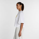 New Balance Women's Watercolor Yellow Boxy T-Shirt-2