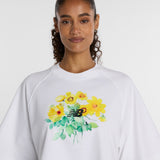 New Balance Women's Watercolor Yellow Boxy T-Shirt-4