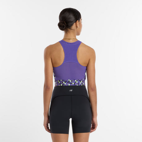 New Balance Women's United Airlines NYC Half Printed Sleek Storage Race Crop-4
