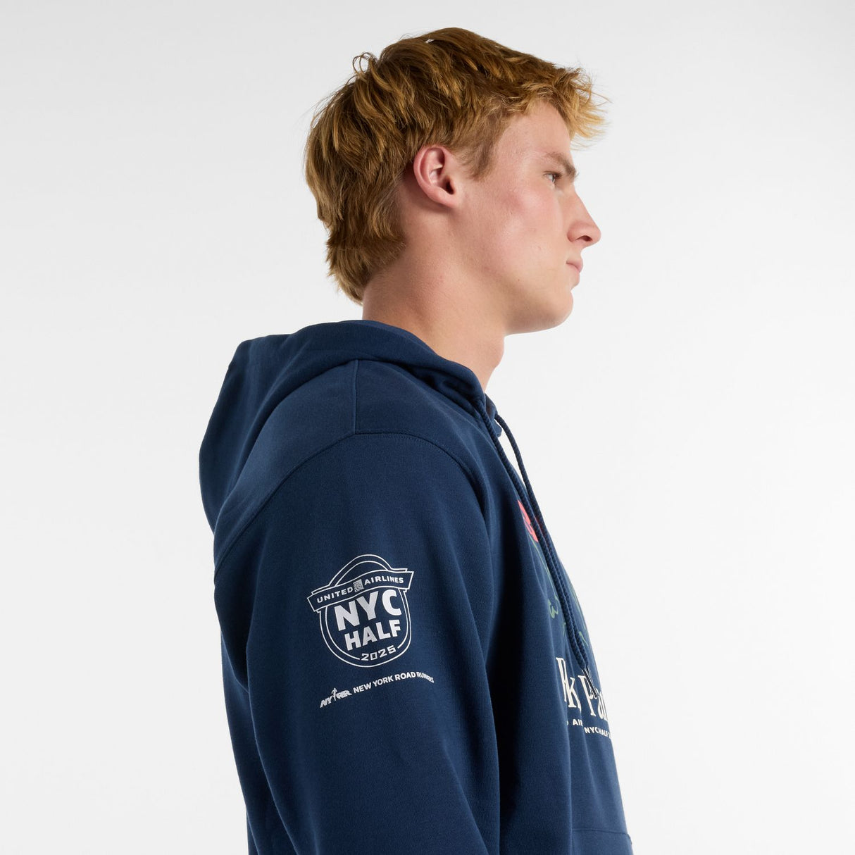 New Balance Men's United Airlines NYC Half French Terry Graphic Hoodie-8