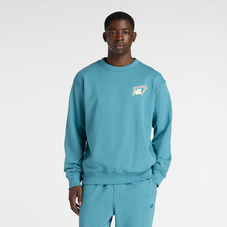 New Balance Men's Classic Tri-Logo French Terry Crew-2