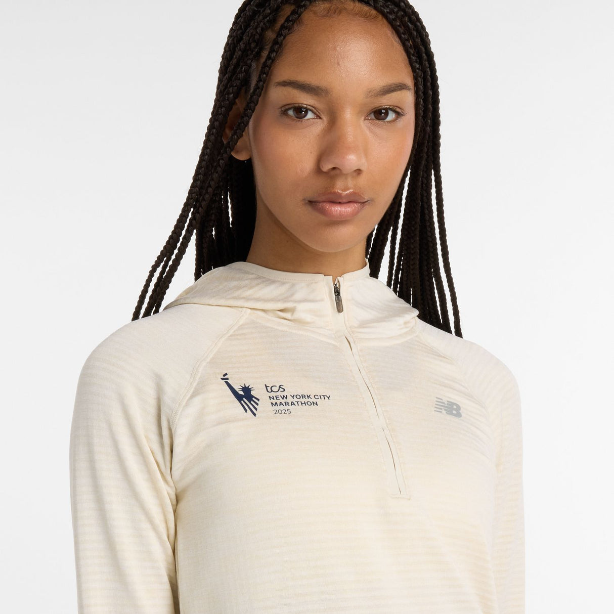 New Balance Women's NYC Marathon Heat Grid 1/2 Zip Hoodie-5