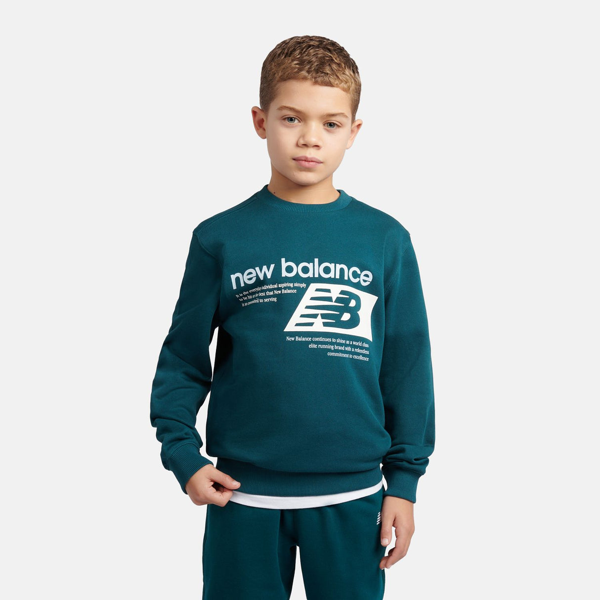 New Balance Boys' Athletics Relaxed Player Graphic French Terry Crew-4