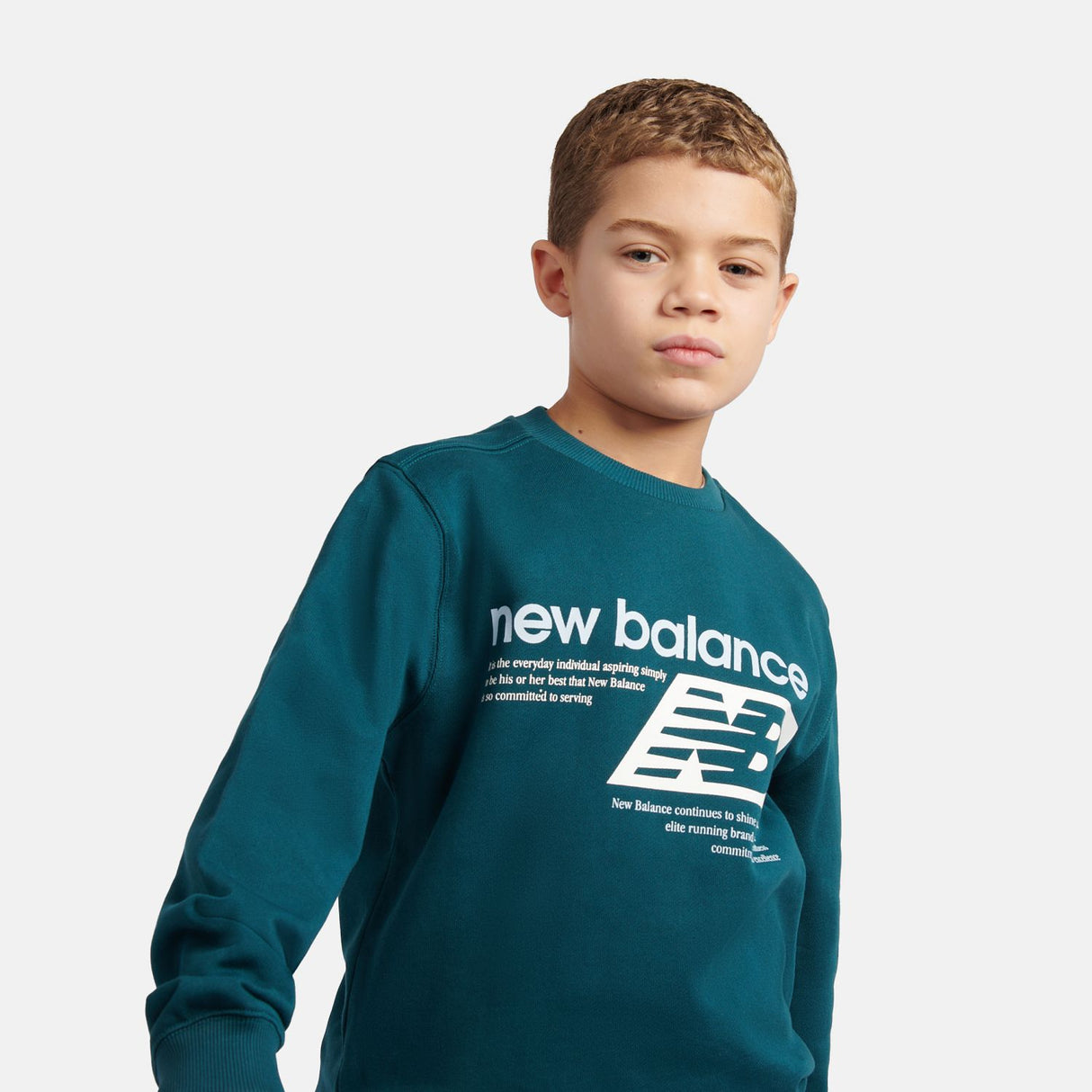 New Balance Boys' Athletics Relaxed Player Graphic French Terry Crew-7