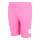 New Balance Girls' Stacked Logo Cycle Shorts-3
