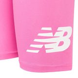 New Balance Girls' Stacked Logo Cycle Shorts-4