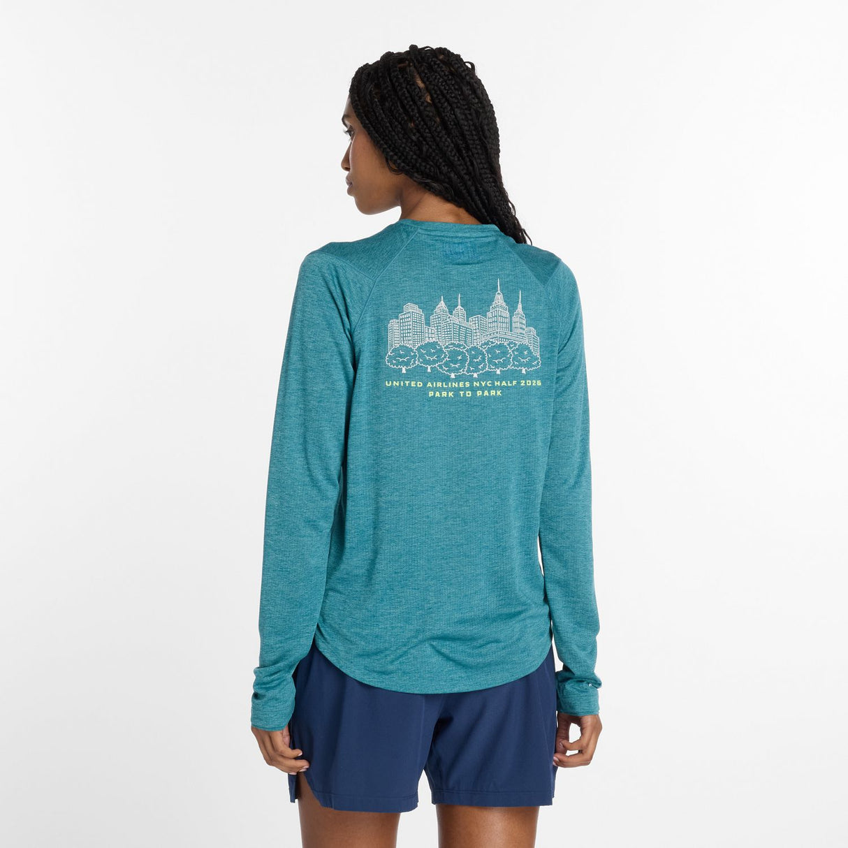 New Balance Women's United Airlines NYC Half Graphic RC Essential Long Sleeve-4