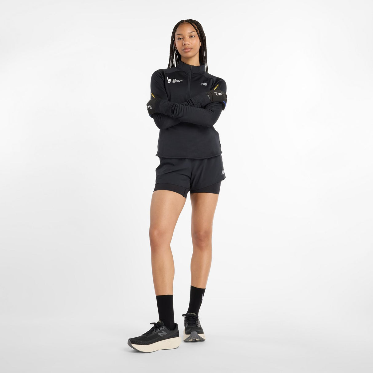 New Balance Women's NYC Marathon Athletics Heat Grid 1/2 Zip-1