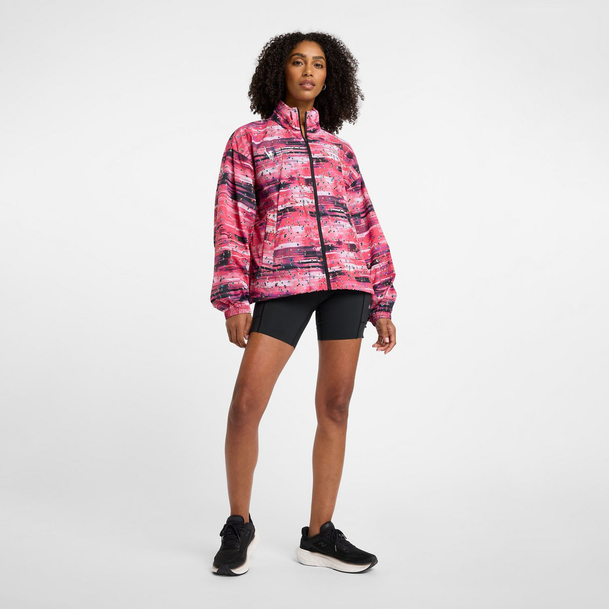 New Balance Women's NYC Marathon Printed Athletics Packable Jacket-1