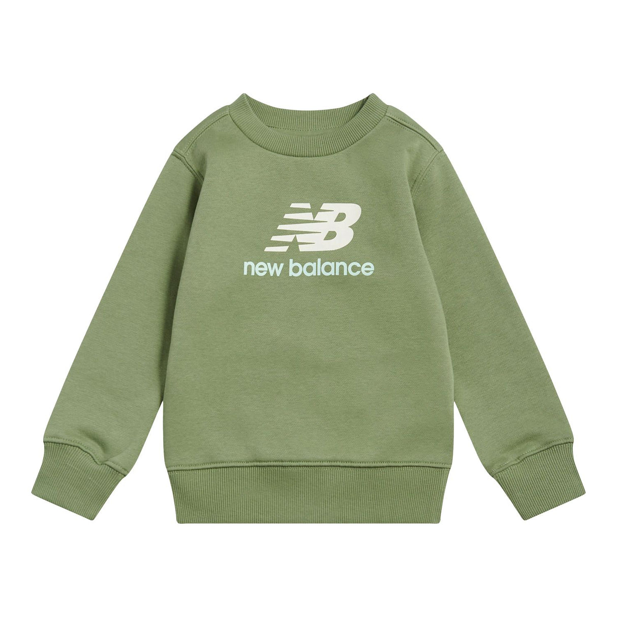New Balance Boys' Brush Back Stacked Logo Crew-1