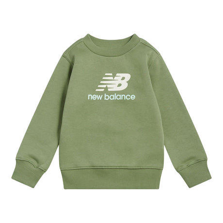 New Balance Boys' Brush Back Stacked Logo Crew-1