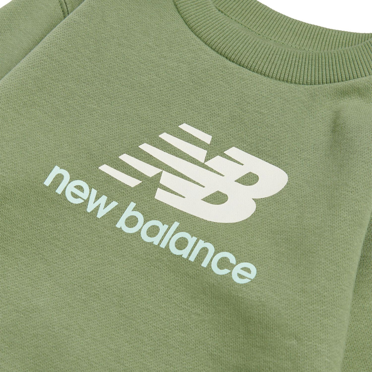 New Balance Boys' Brush Back Stacked Logo Crew-3