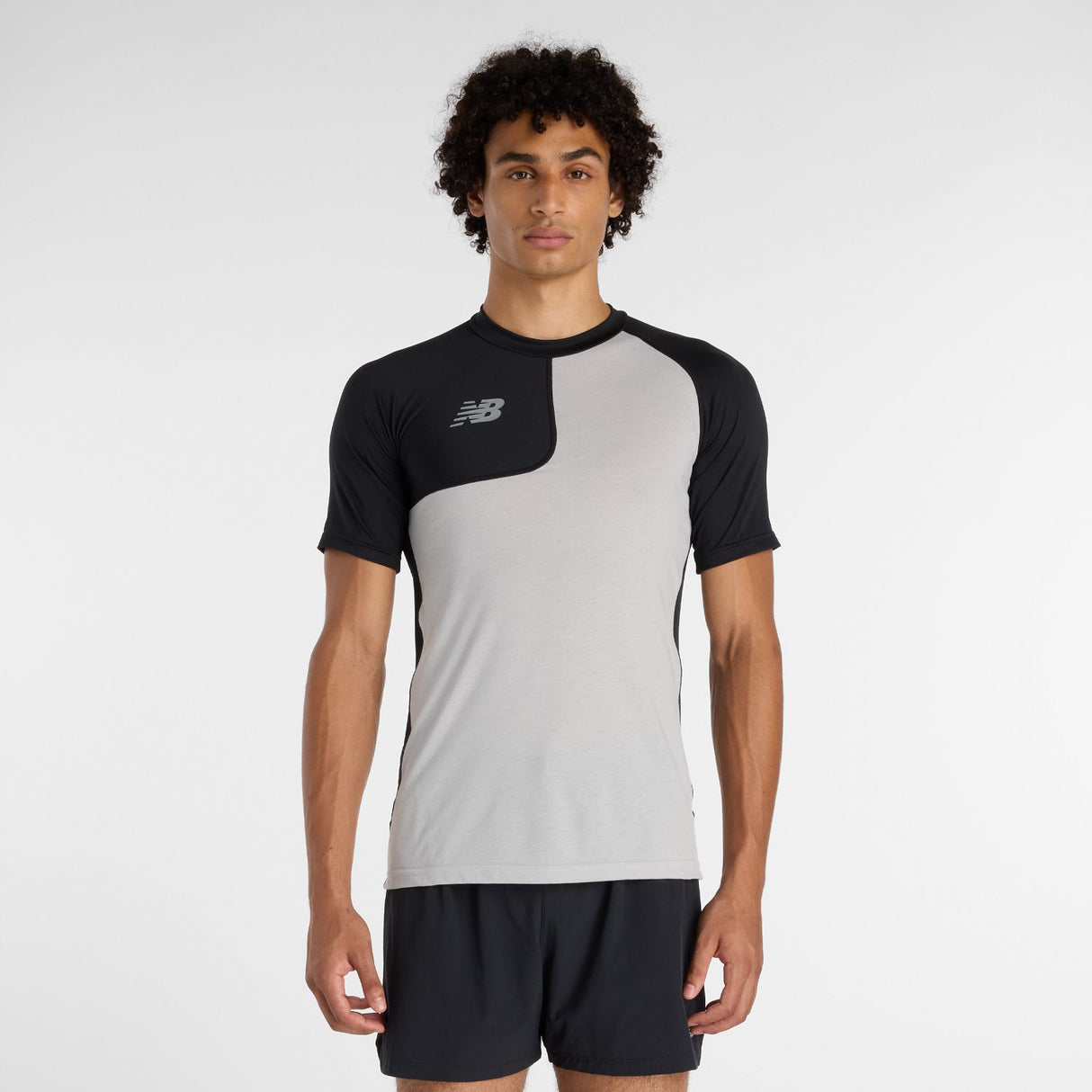 New Balance Men's Asym Short Sleeve Top Right-1