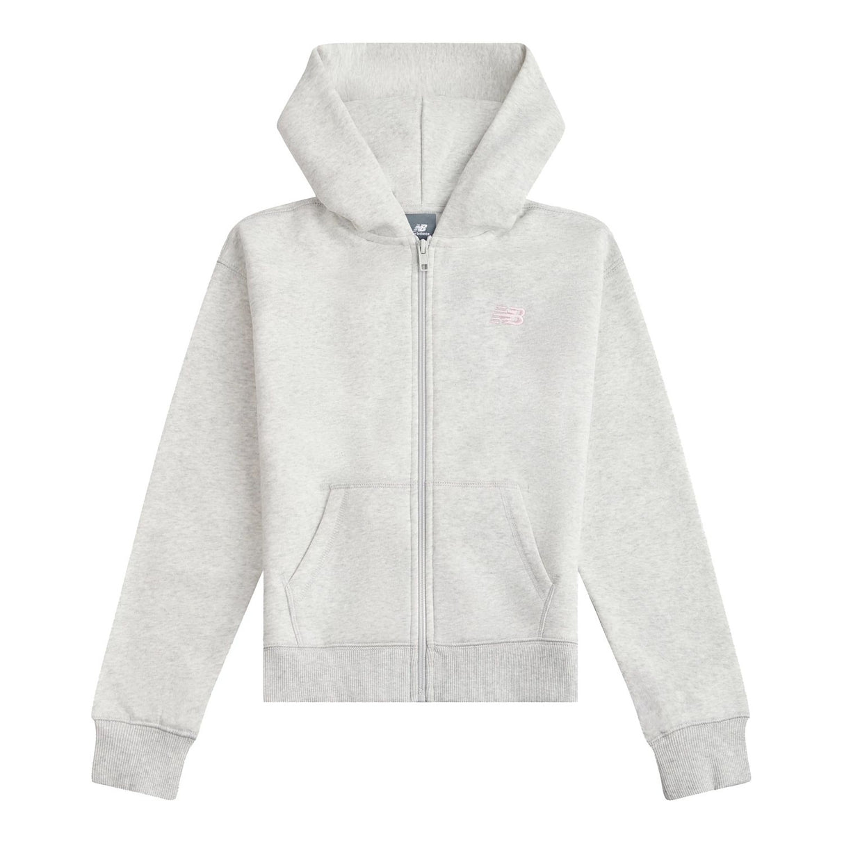 New Balance Girls' BB Small Logo Full Zip Hoodie-1