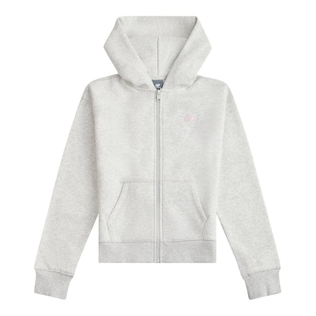 New Balance Girls' BB Small Logo Full Zip Hoodie-1