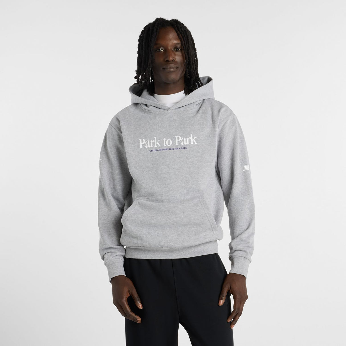 New Balance Men's United Airline NYC Half Slogan Hoodie-1