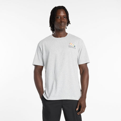 New Balance Men's RBC Brooklyn Half Graphic T-Shirt - Flowers-1