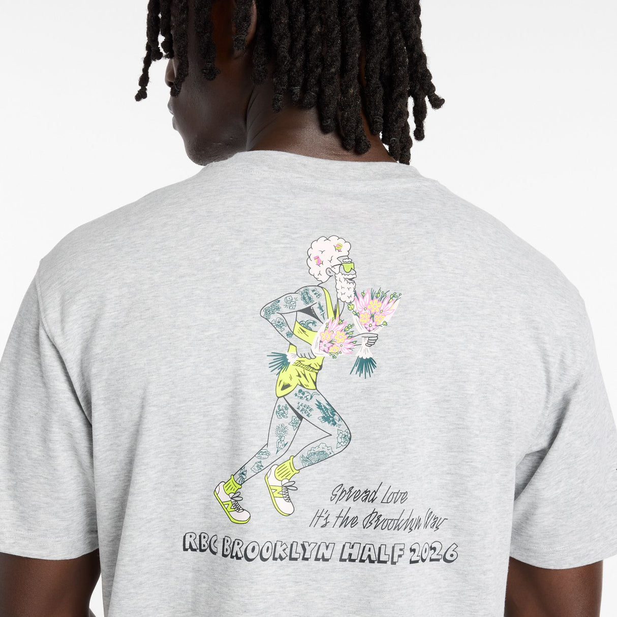 New Balance Men's RBC Brooklyn Half Graphic T-Shirt - Flowers-4