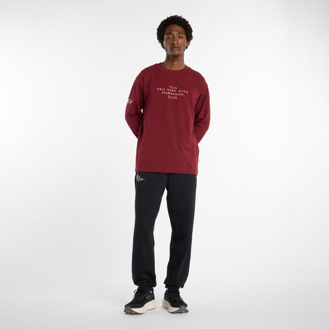 New Balance Men's NYC Marathon Athletics Premium Back Logo Long Sleeve-1