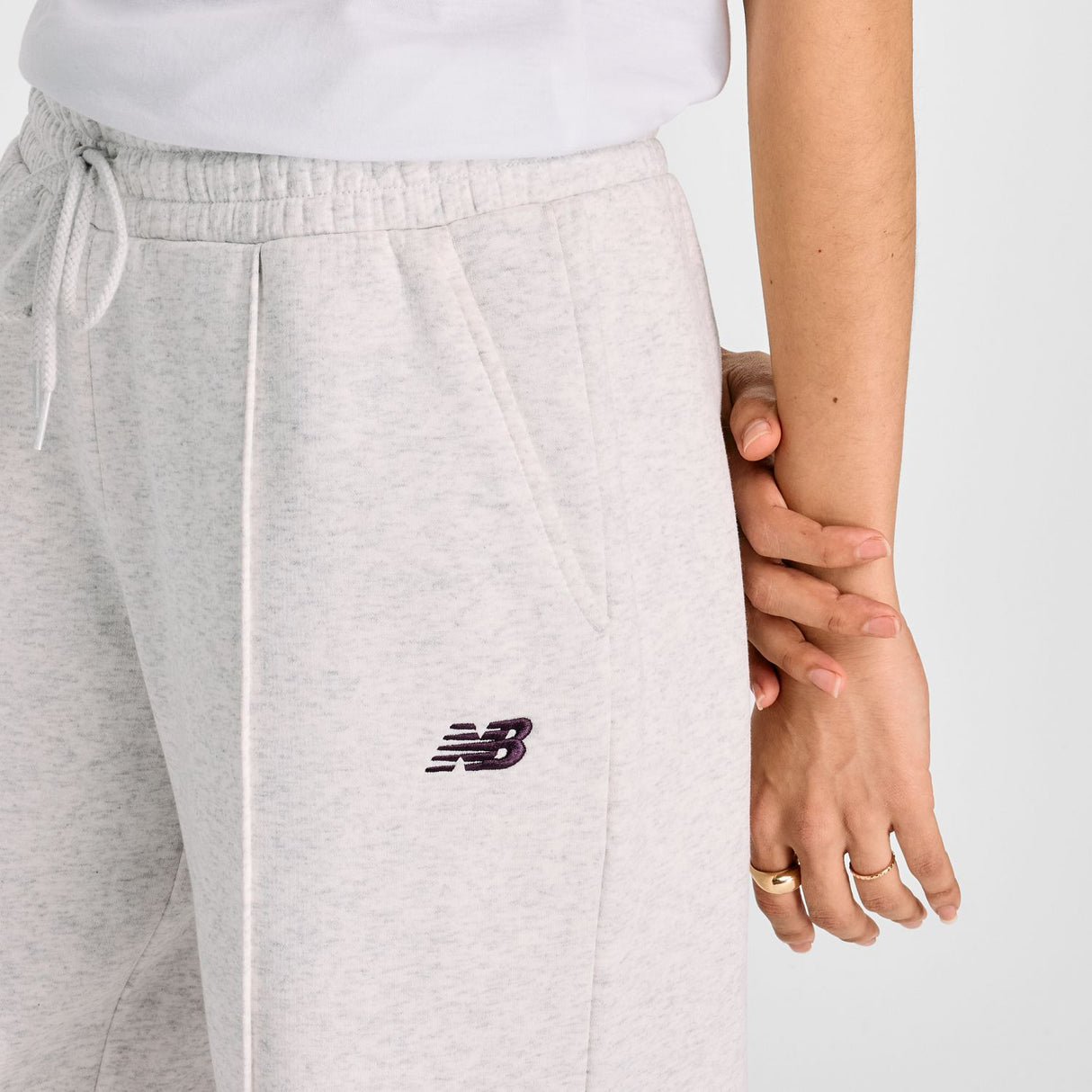 New Balance Women's Fleece Wide Leg Pants-5