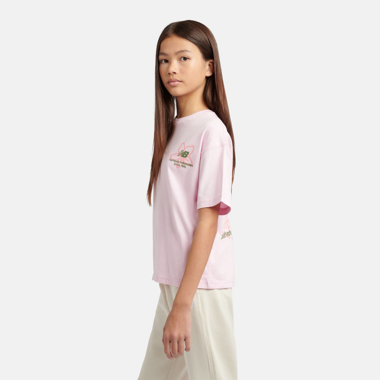 New Balance Girls' Boston Floral Graphic T-Shirt-3