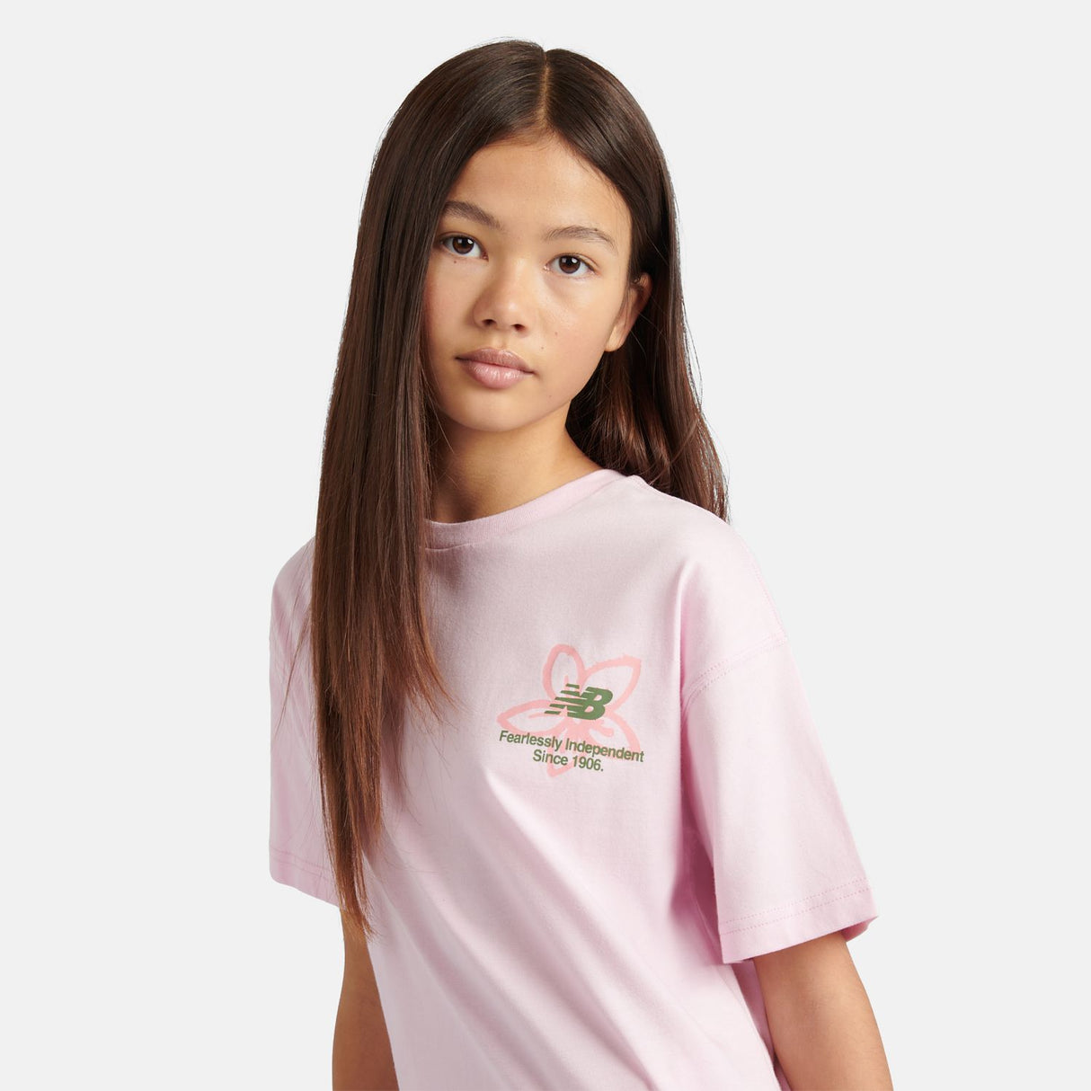 New Balance Girls' Boston Floral Graphic T-Shirt-6