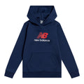 New Balance Boys' Brush Back Stacked Logo Hoodie-1