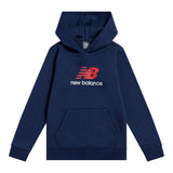 New Balance Boys' Brush Back Stacked Logo Hoodie-1