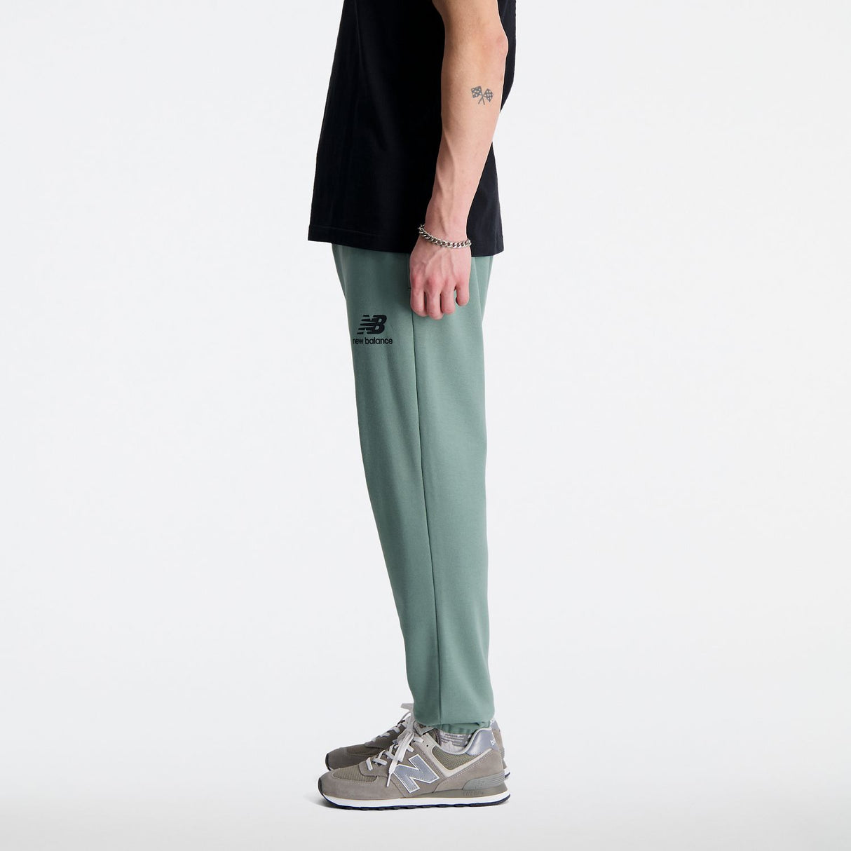 New Balance Men's Essentials Stacked Logo French Terry Sweatpants-3