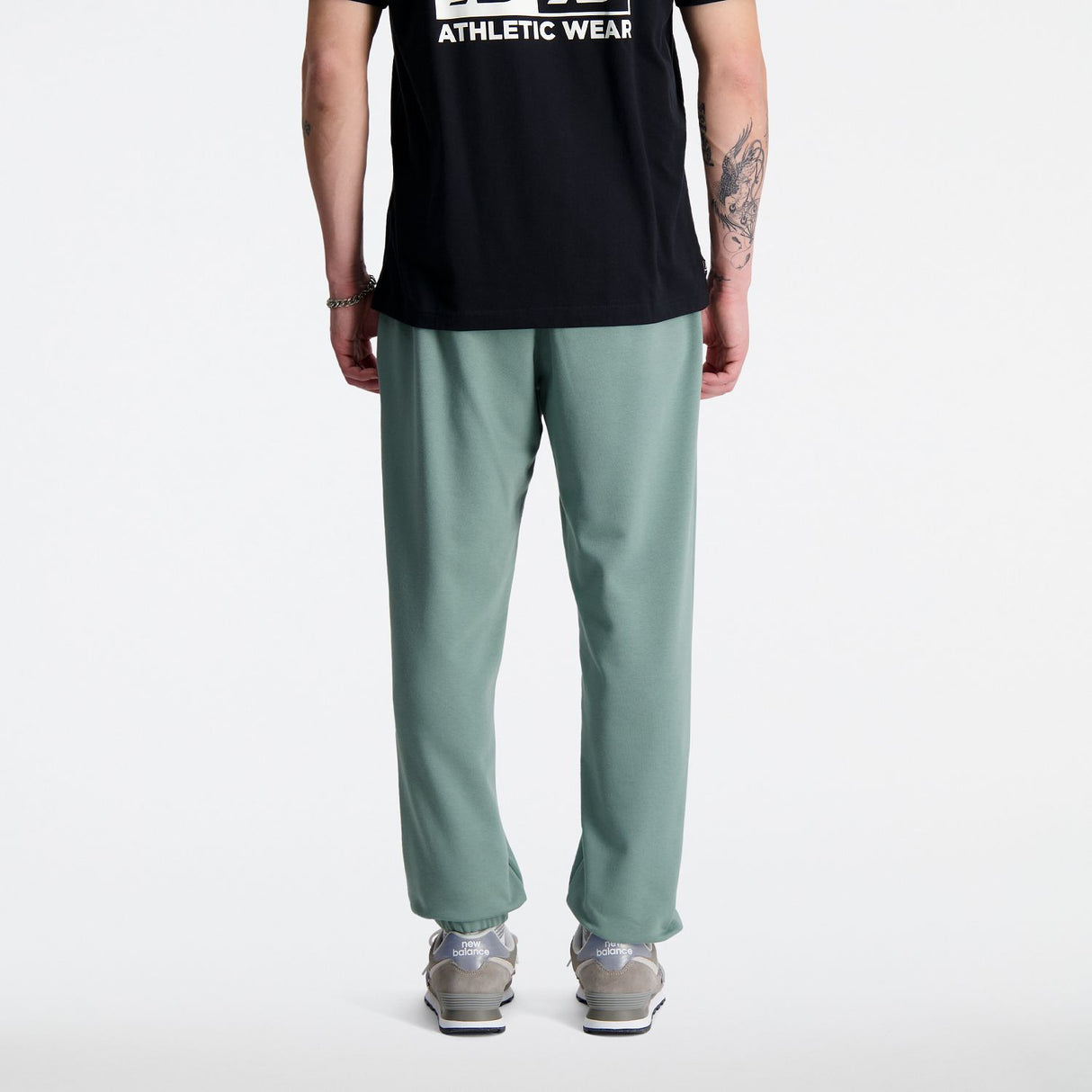New Balance Men's Essentials Stacked Logo French Terry Sweatpants-4