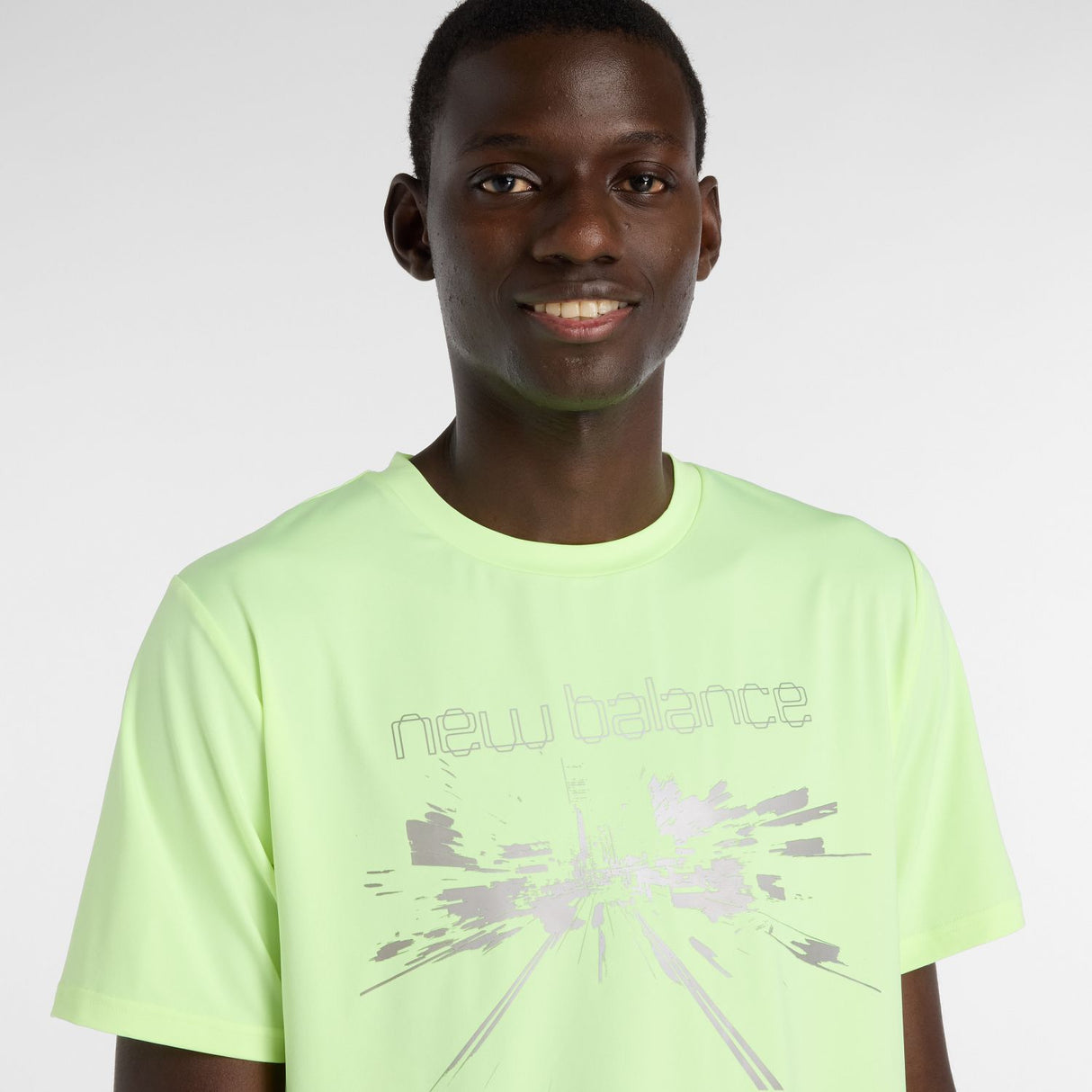 New Balance Men's Reflective City Poly T-Shirt-4