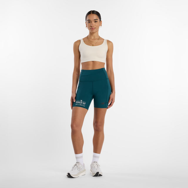 New Balance Women's RBC Brooklyn Half NB Sleek Race Storage Shorts 6-1