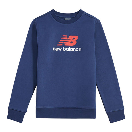 New Balance Boys' Brush Back Stacked Logo Crew-1