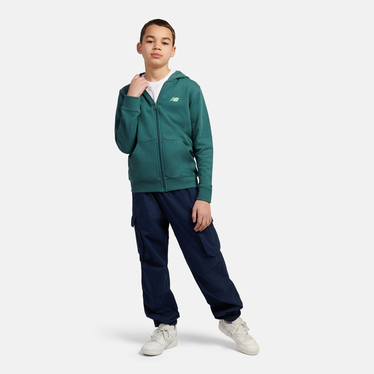 New Balance Boys' Centre Fitness Full Zip Hoodie-5