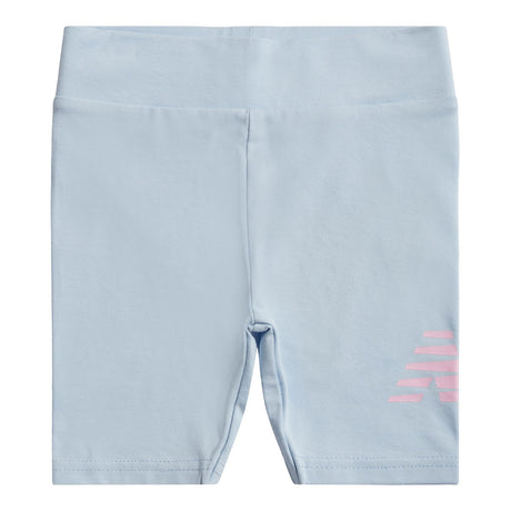 New Balance Girls' Stacked Logo Cycle Shorts-1