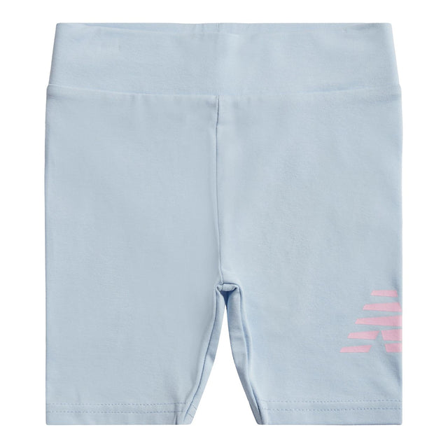 New Balance Girls' Stacked Logo Cycle Shorts-1
