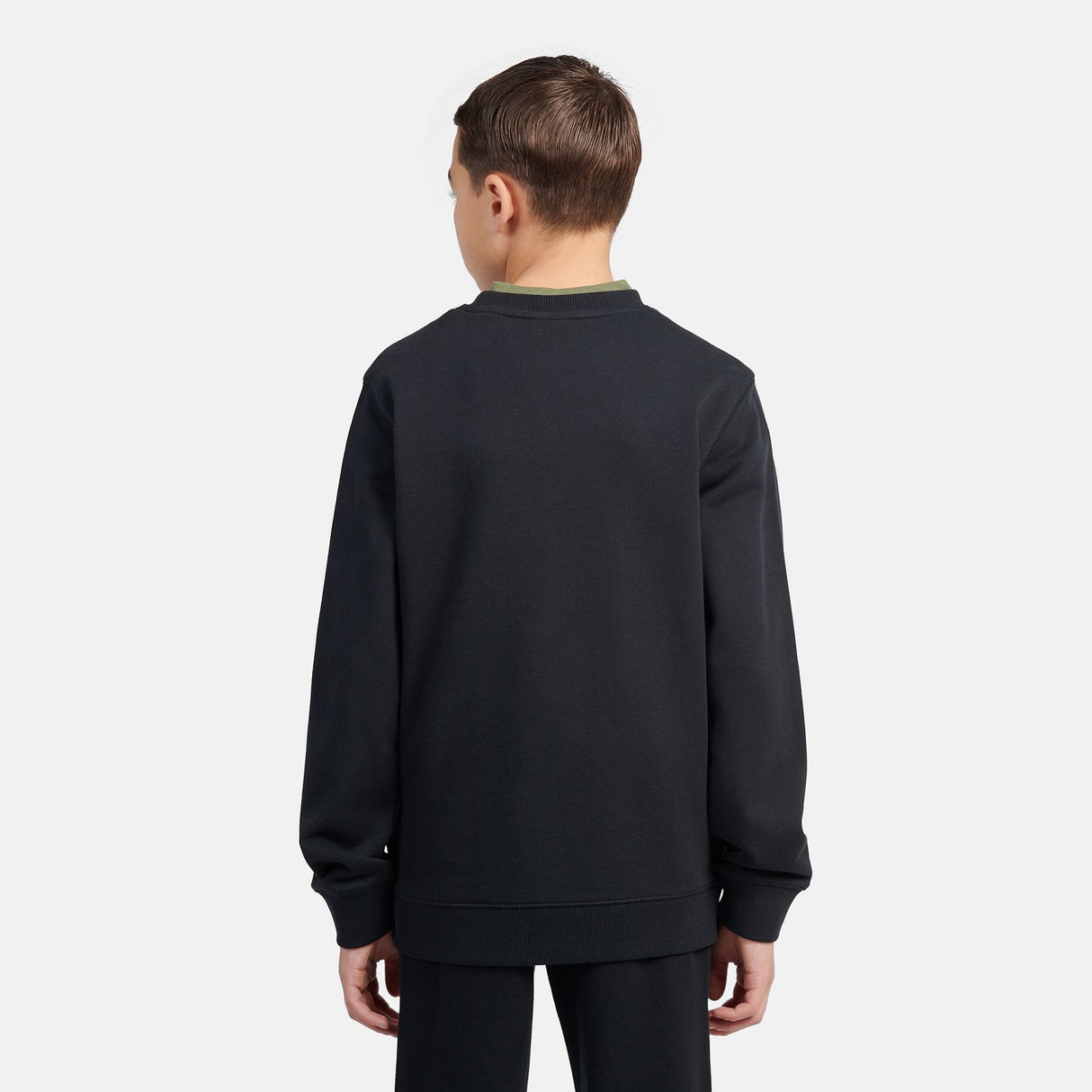 New Balance Boys' French Terry Small Logo Crew-7