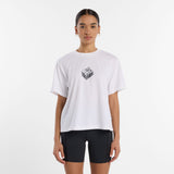 New Balance Women's RBC Brooklyn Half Graphic T-Shirt - Newspaper-1