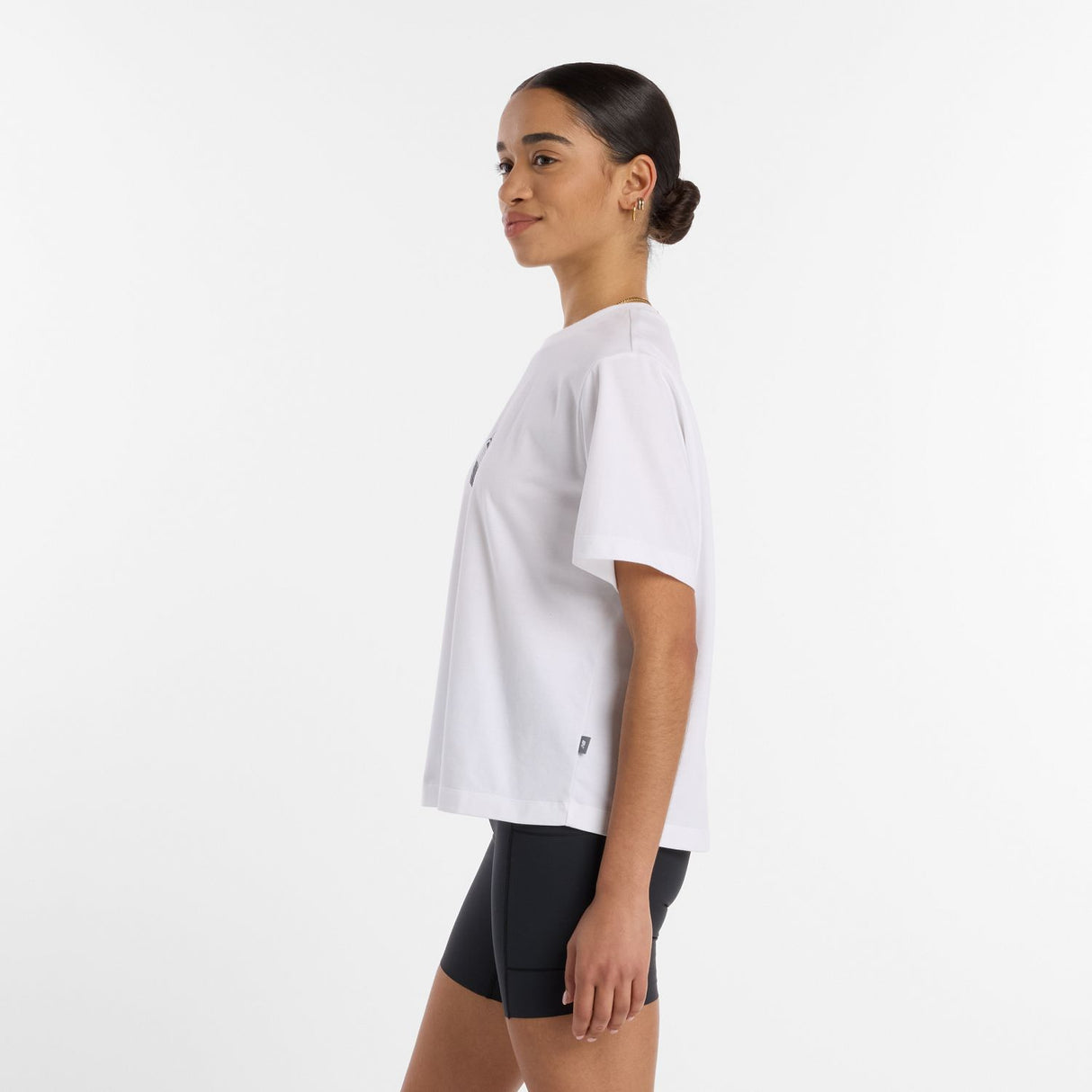 New Balance Women's RBC Brooklyn Half Graphic T-Shirt - Newspaper-2