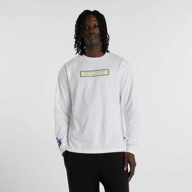 New Balance Men's United Airlines NYC Half Cotton Long Sleeve-1