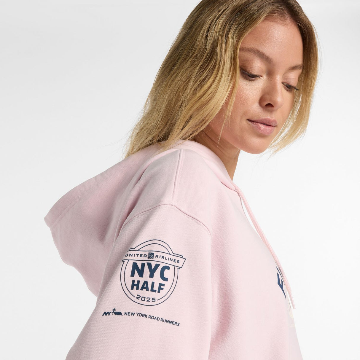 New Balance Women's United Airlines NYC Half French Terry Finisher Hoodie-7