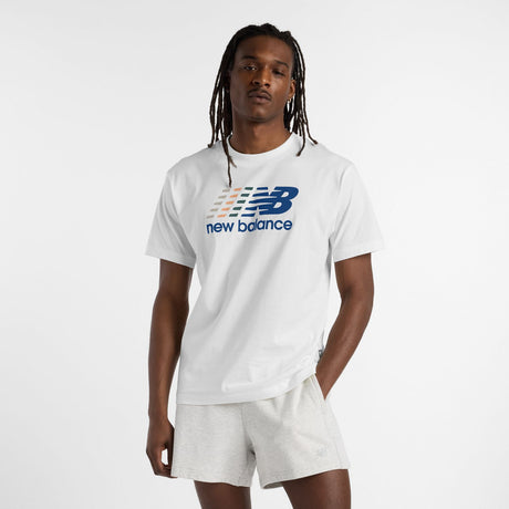 New Balance Men's Center Multi Color Logo T-Shirt-1