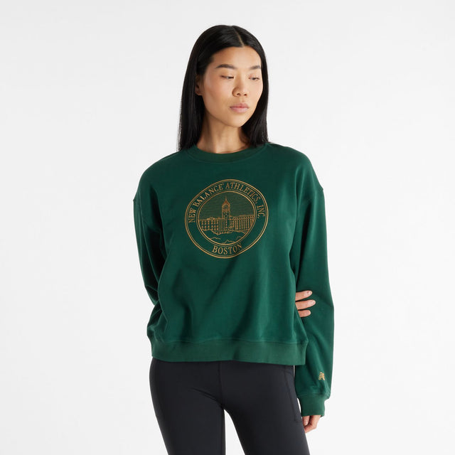 New Balance Women's Athletics French Terry Crest Crew-1